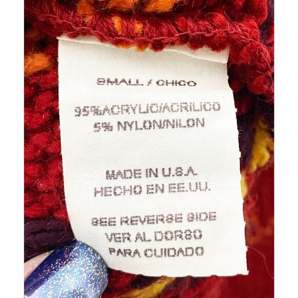 Vintage 90s Women's It's Our Time Turtleneck Knit Sweater Fair Isle Striped Cozy - Picture 5 of 6